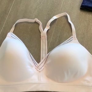 Athleta racer back sports bra light pink